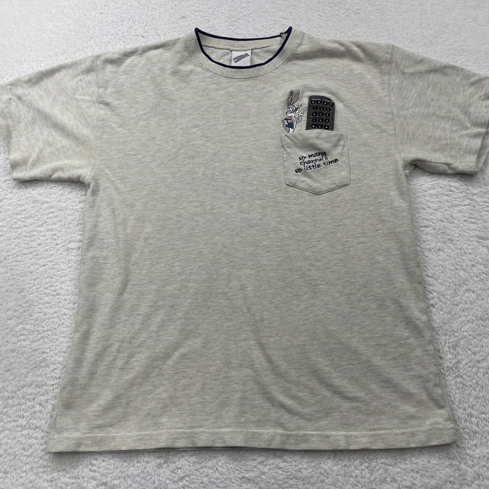 Vintage Warner‎ Bros Bugs Bunny T Shirt Mens M So Many Channels So Little Time